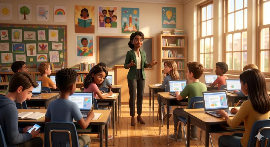 Ms. Carter teaching